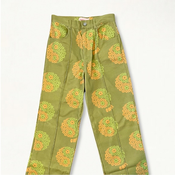 Lisa Says Gah UO Exclusive Printed Robyn Jean Colorful Flower Power Ying Yang - Picture 4 of 13